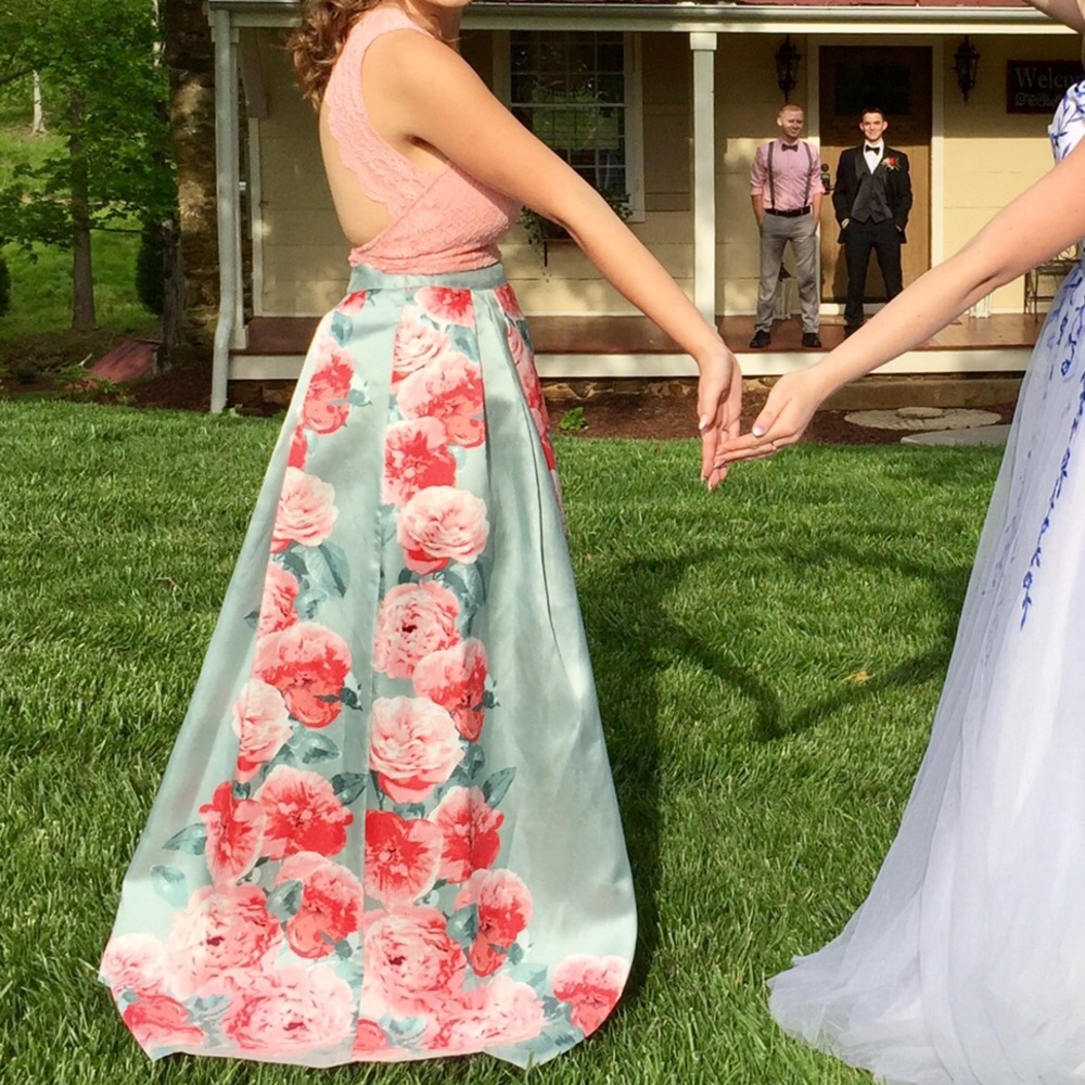 Two piece prom dress